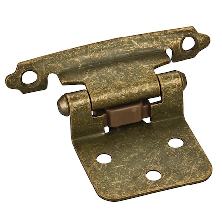 Hardware Resources Traditional 1/2" Overlay Hinge with Screws - Burnished Brass P5011BB